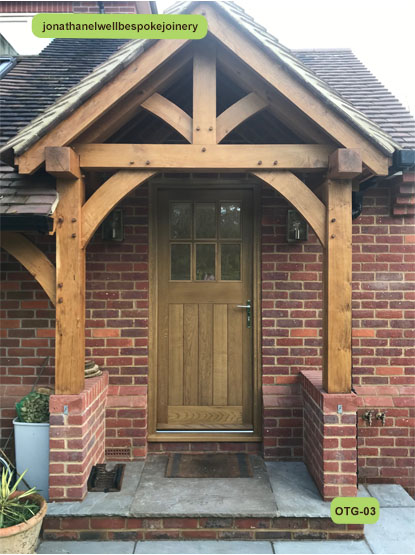 bespoke front door light oak