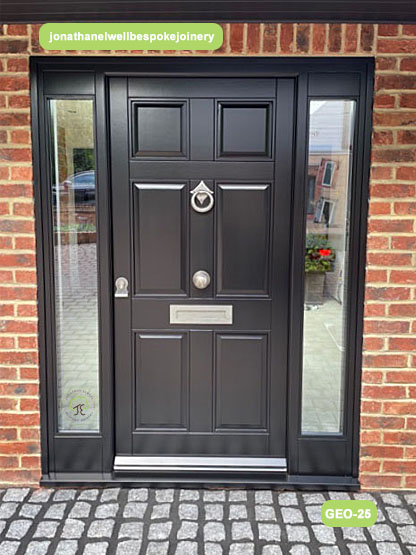 georgian front door black with sidelights