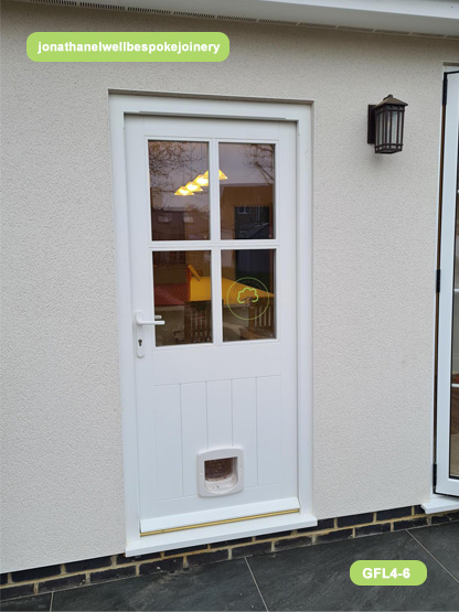 4 pane cottage door with  catflap