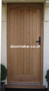 oak doors panelled angled head