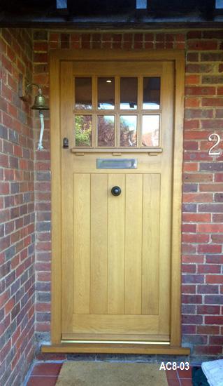 oak arts and crafts door