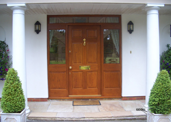 oak 6 panel  georgian front door