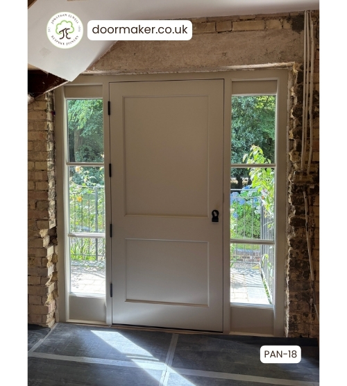 bespoke 2 panel door made from accoya