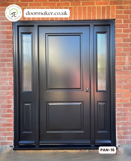 accoya front door and frame with side panels