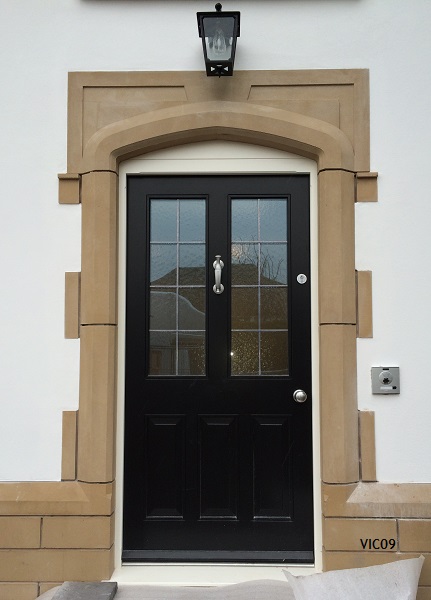 victorian door painted black